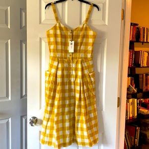 Emily and Fin Layla Sun Dress Yellow Plaid